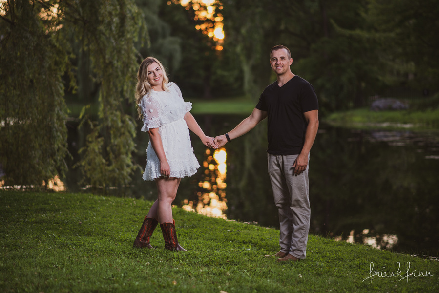 Engagement picture in Perth park by Ottawa Photographer Frank Fenn