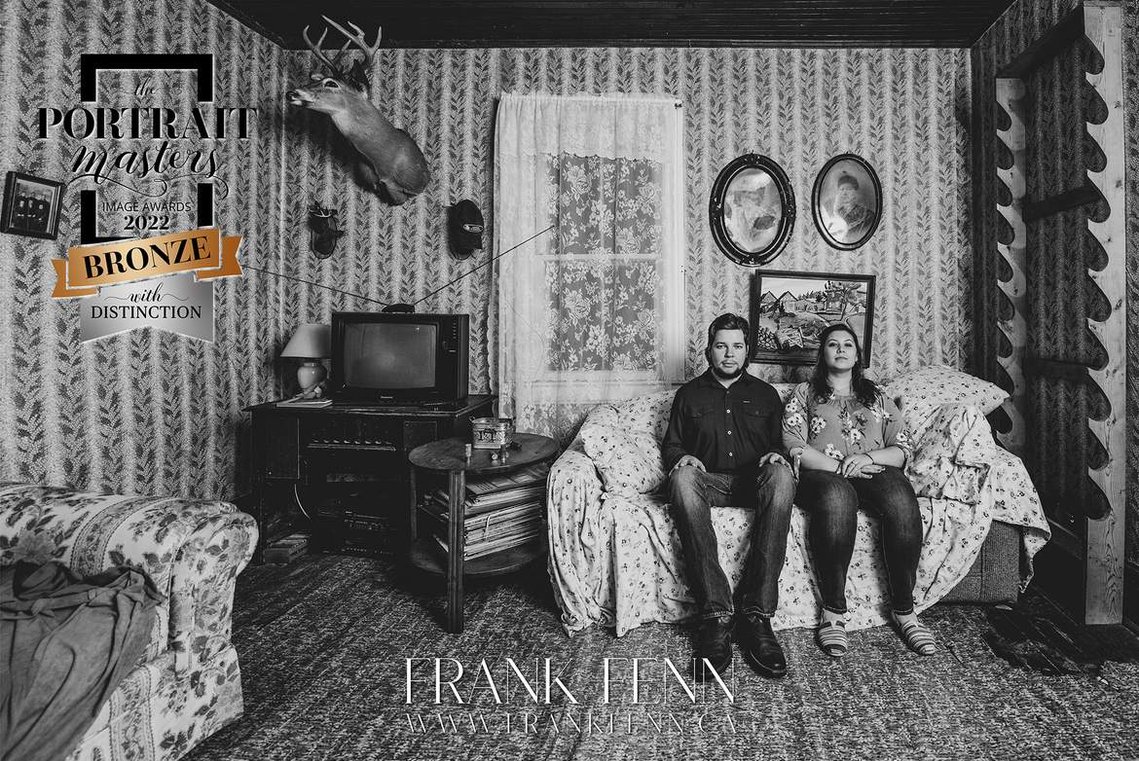 Award-winning portrait of couple in family homestead by Frank Fenn Ottawa Photographer