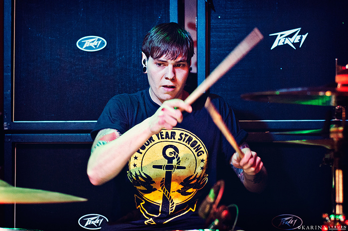 Drummer Liam Broad by Nottingham based music photographer Karina Lyburn.