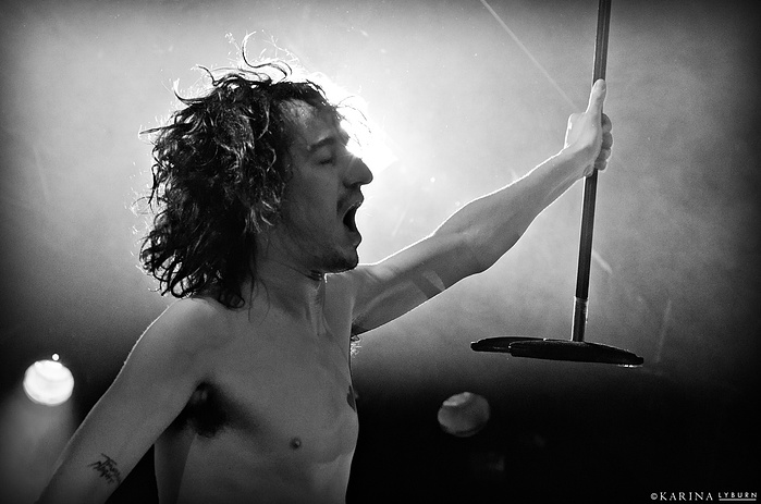 Lias Saoudi of 'Fat White Family' by Nottingham based music photographer Karina Lyburn.