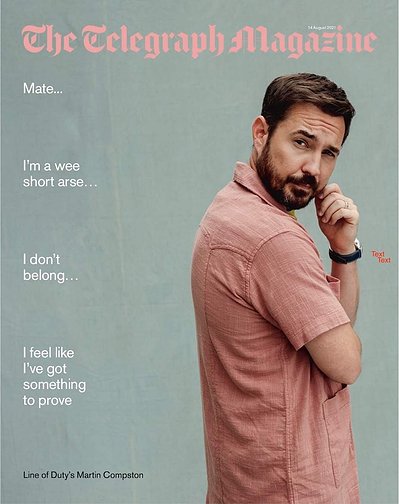 Actor Martin Compston photographed for The Telegraph Magazine by Scottish Photographer Robert Ormerod