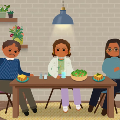 Illustration  from "Where do Political Beliefs Come From? | Power and Politics in US Government episode 12", Study Hall YouTube channel.