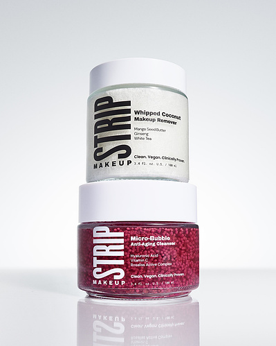 Los Angeles Product Photographer - Alex Kapustin photographed Strip Makeup skincare photography. Social, commercial, and e-commerce product photography. LA best product photographer