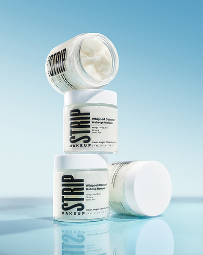 Los Angeles Product Photographer - Alex Kapustin photographed Strip Makeup skincare photography. Social, commercial, and e-commerce product photography. LA best product photographer