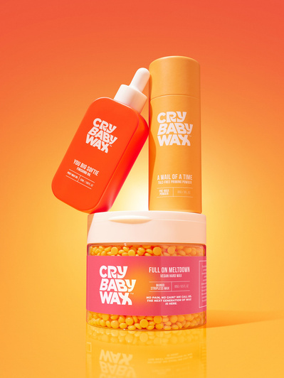Los Angeles Product Photographer - Alex Kapustin photographed Cry Baby Wax Skin Care photography. Social, commercial, and e-commerce product photography. LA best product photographer
