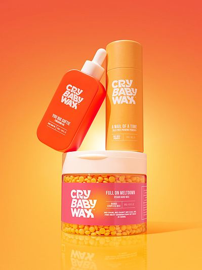 Los Angeles Product Photographer - Alex Kapustin photographed Cry Baby Wax Skin Care photography. Social, commercial, and e-commerce product photography. LA best product photographer