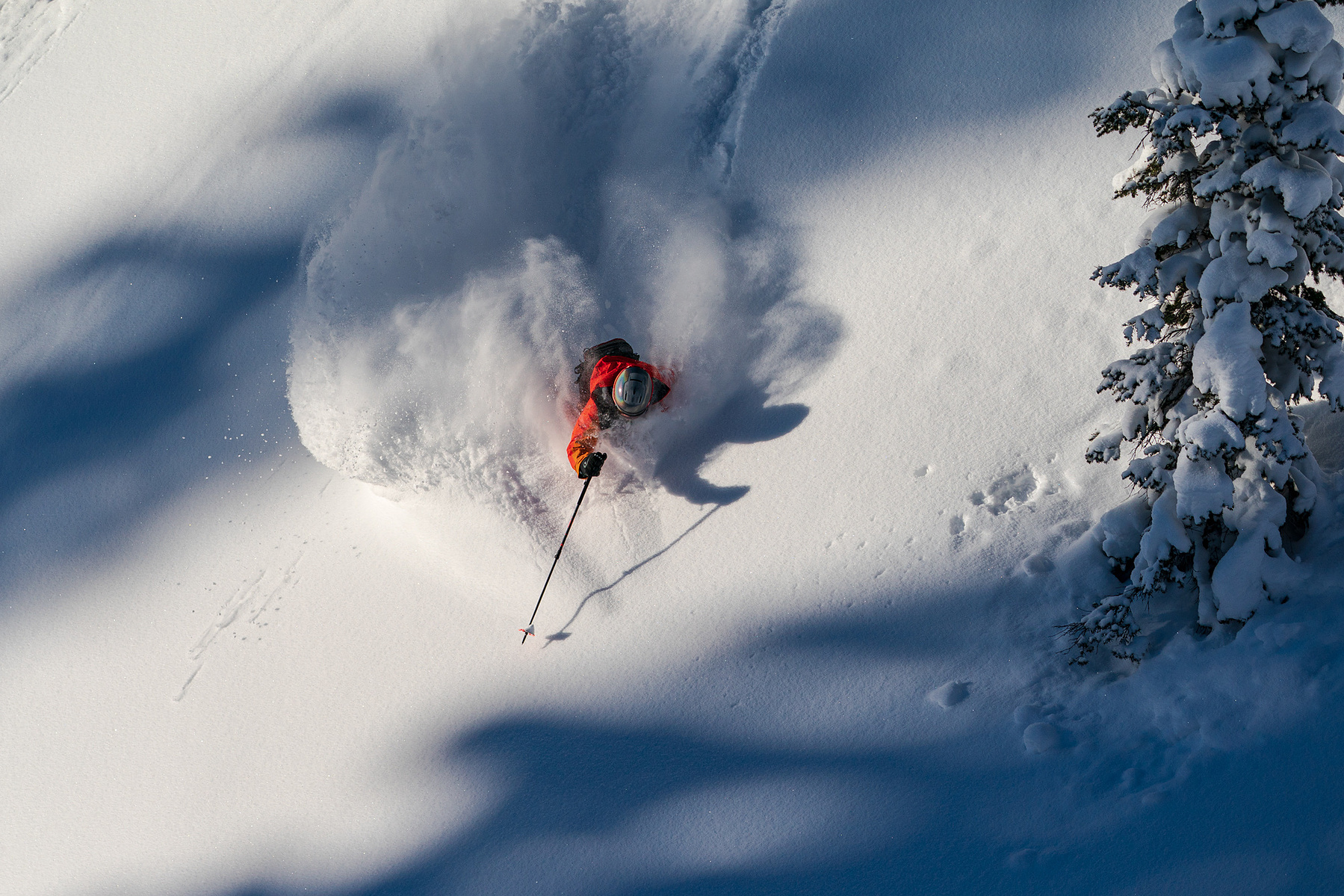 Sven Brunso skiing backcountry powder in the San Juan Mountains