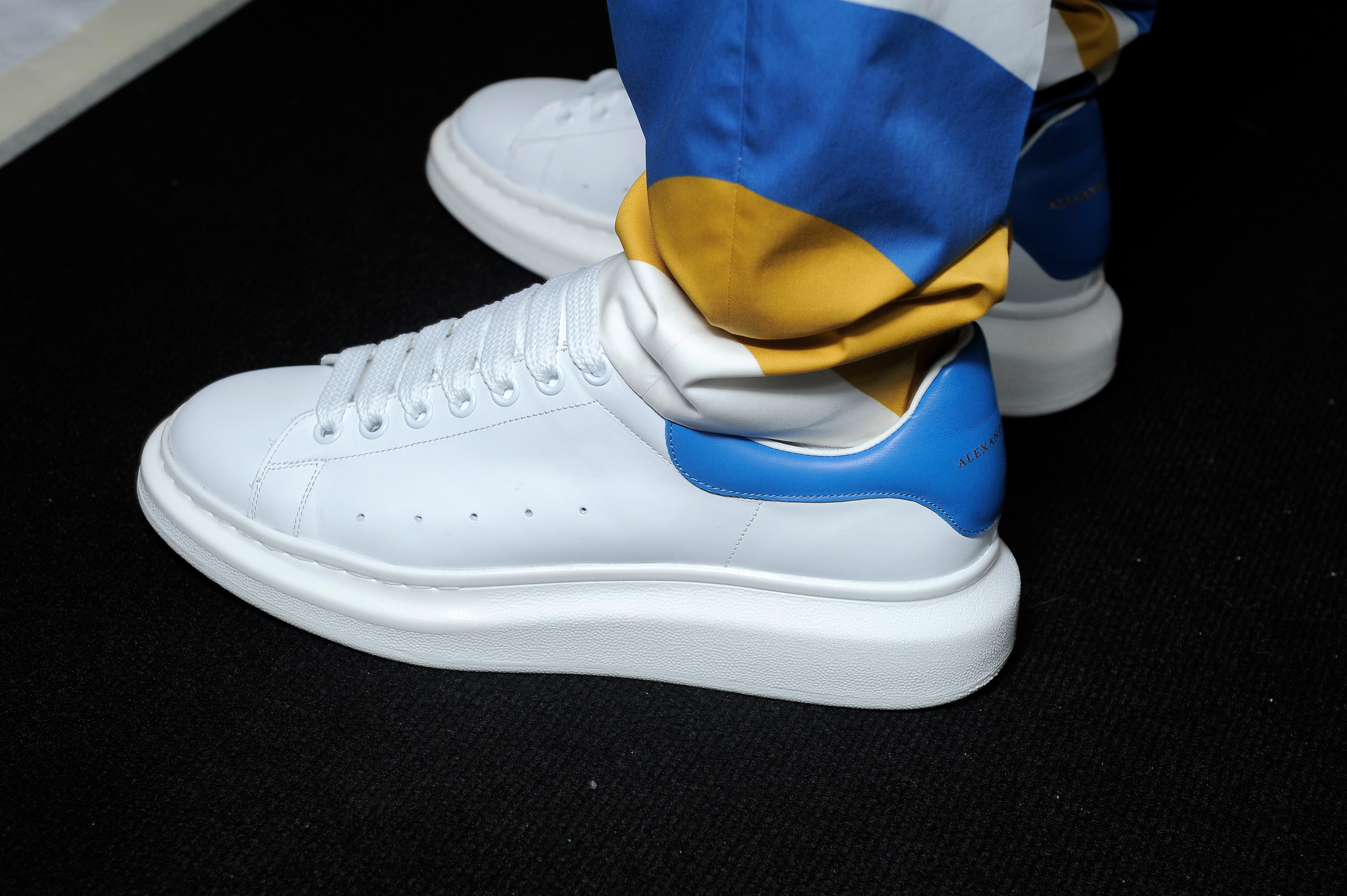 Oversized sneaker in white designed by Ryan Lovering. Backstage runway spring summer 2015