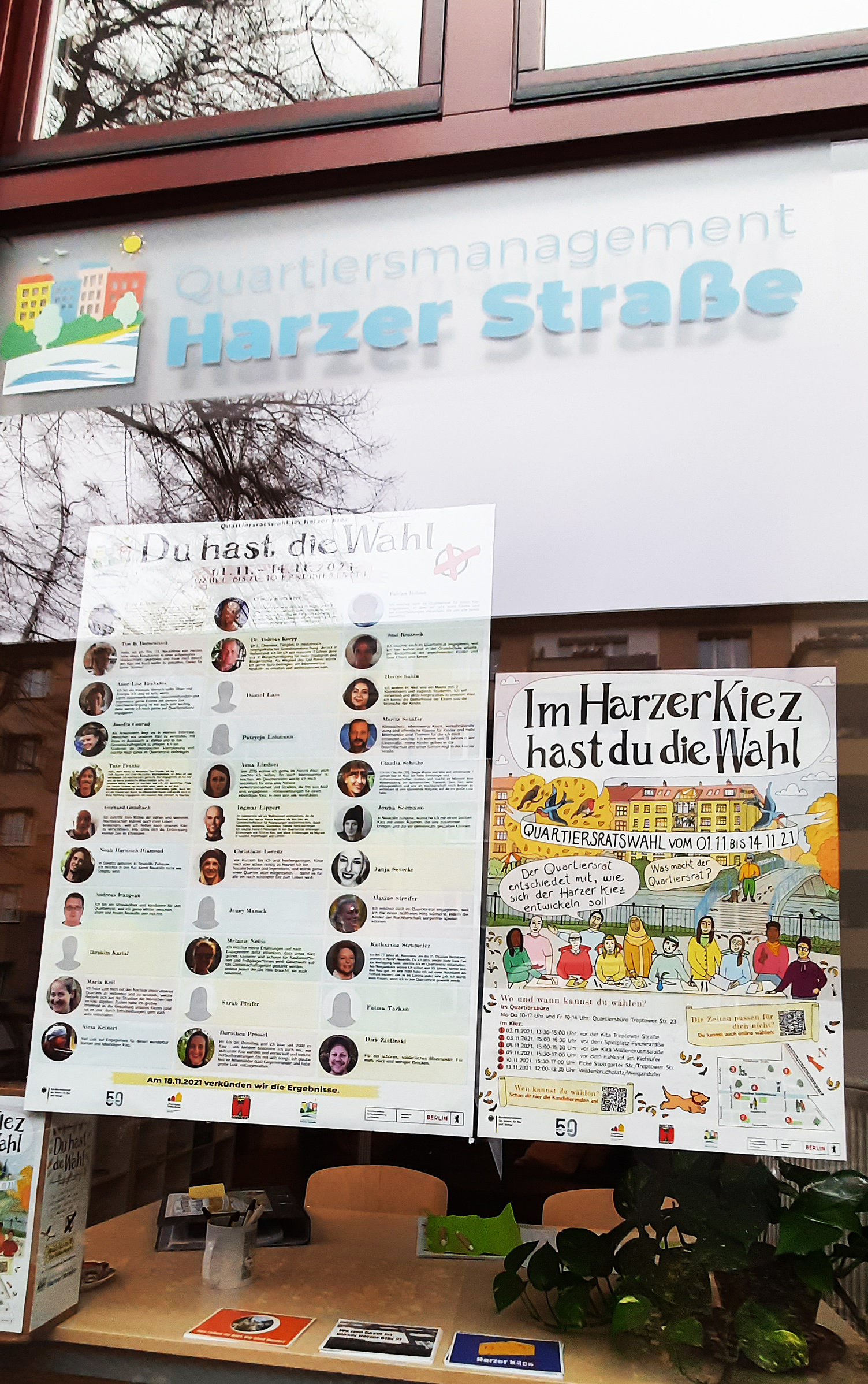 Quartiersmanagement Harzer Straße Wahlkampagne Poster