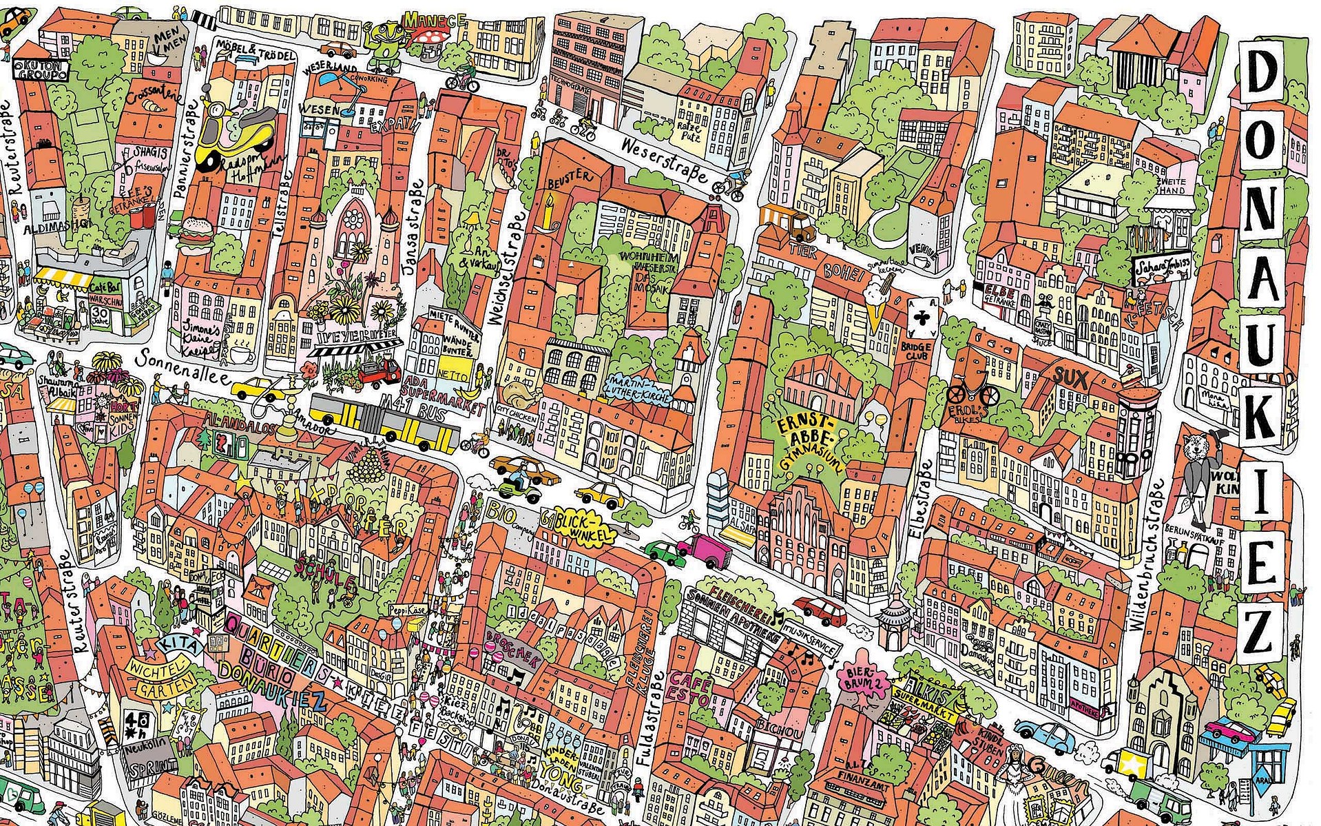 Berlin illustrated map