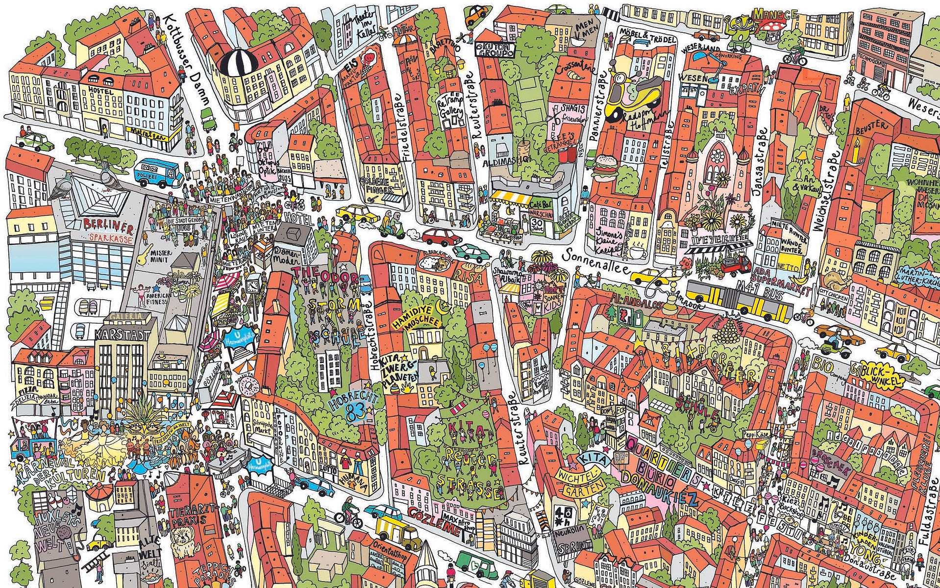 Berlin illustrated map