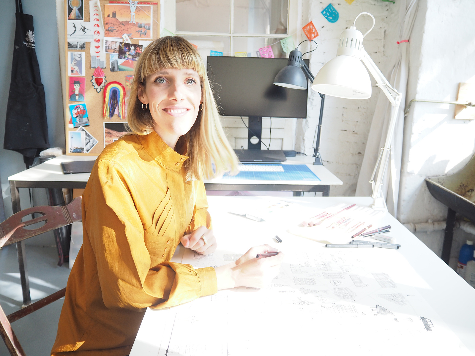 In my illustration studio - Katherine Kannon