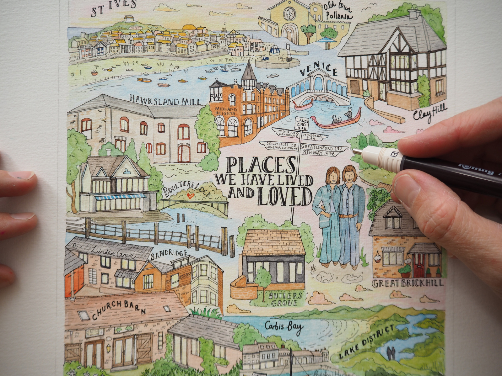 Personalised map gift, personalised map