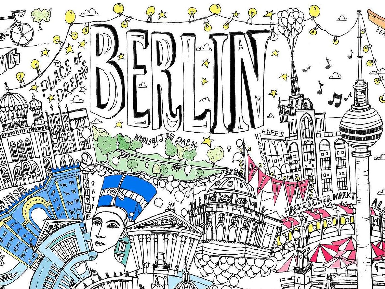 Berlin Illustrated Map Katherine Kannon Illustration berlin-illustrated-map-katherine-kannon-illustration