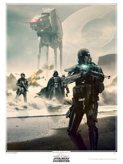 From Star Wars Celebration 2017 Darth Vader leading Dark Troopers ashore during a ground assault 