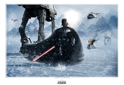 From Star Wars Celebration 2015 Darth Vader walking through the snow during the Battle of Hoth