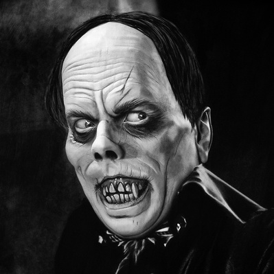 A portrait of 
The Phantom of the Opera