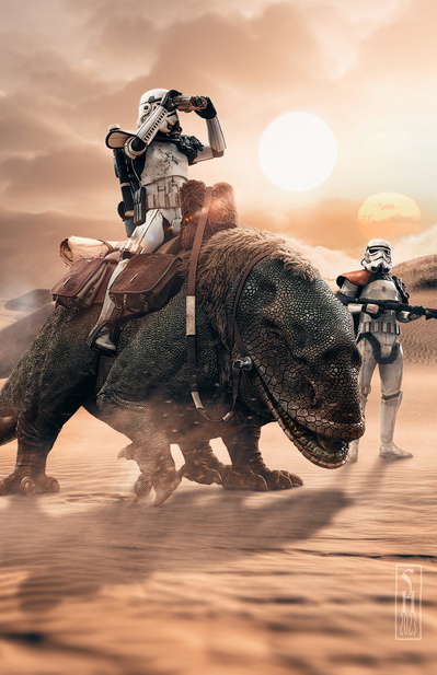 Star Wars Sandtroopers on the desert planet of Tatooine