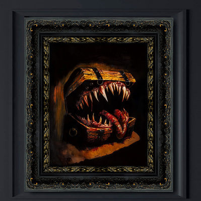 A Dungeons and Dragons Mimic about to strike