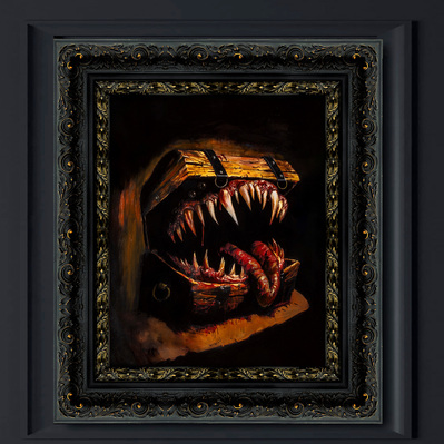 A Dungeons and Dragons Mimic about to strike