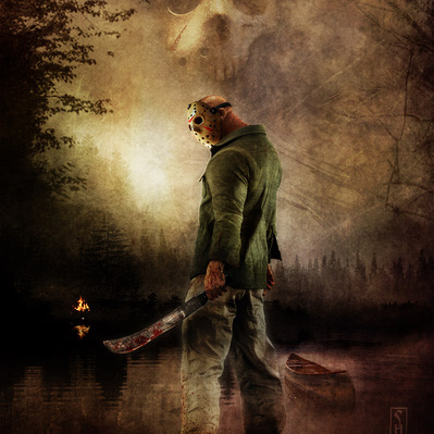 a fine art print of Jason Vorhees from Friday the 13th