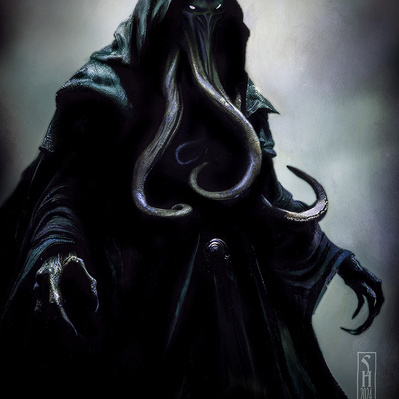 a dungeons and dragons mind flayer about to attack