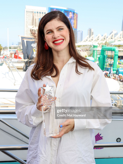 "Makeup for Alexandra Daddario at San Diego Comic-con 2024"