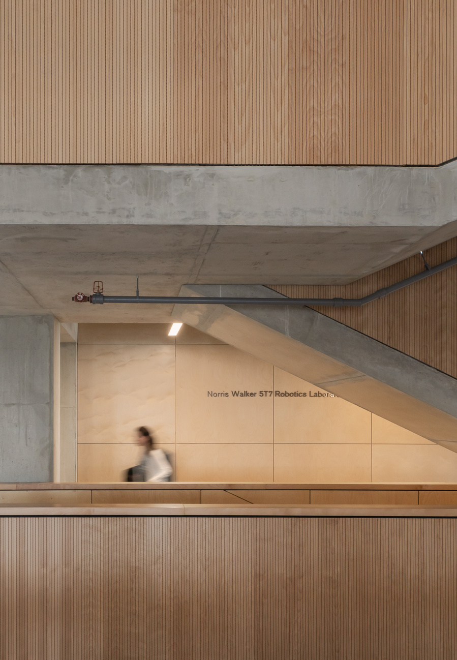 University of Toronto Myhal Centre. Architect: Montgomery Sisam Architects. Taken by Adrian Ozimek Toronto, Vancouver, Nova Scotia architectural and interiors photographer.  Interior staircase wood design