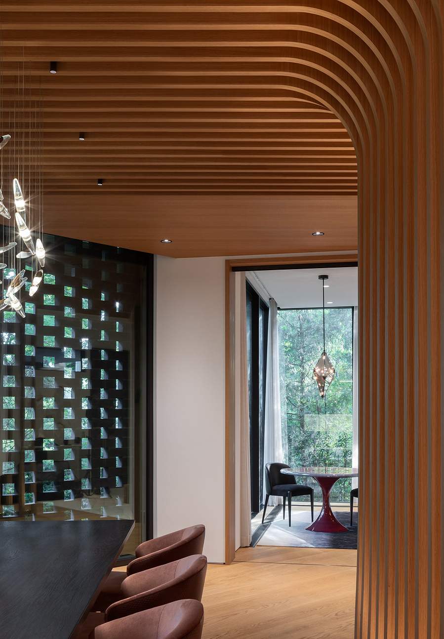 Toronto Custom Residence architecture photographer captures custom woodwork of luxury home in Toronto designed by BA Collective architects based in LA California. Adrian Ozimek toronto architecture and interior design photographer