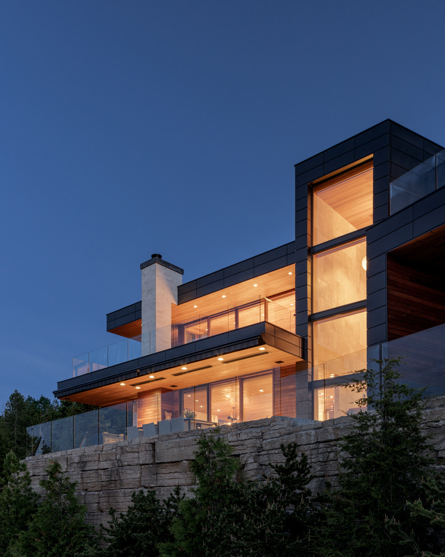 Muskoka Custom residence modern contemporary architecture in Tobermory Ontario Canada. Adrian Ozimek Canadian architectural and interior photographer captures the beauty of this luxury residence