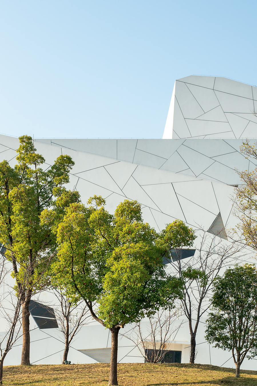 Henning Larson Hanzhou Opera House architectural design in China. Adrian Ozimek architectural photographer captures this project in it's urban context. Canadian architecture and interior photographer