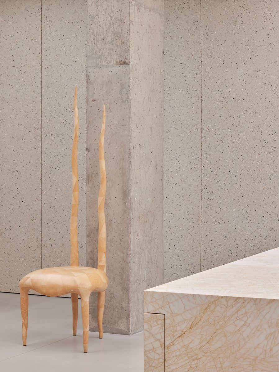 Saint Laurent YSL latest flagship retail location in Toronto Ontario. 110 Bloor Street West is the largest Saint Laurent retail location in Canada. Minimal interior concrete and marble. Photographed by Canadian architecture photographer adrian ozimek