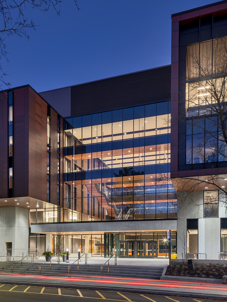 Perkins and Will University of Toronto Mississauga Campus Building. Photographed by Adrian Ozimek, Canada Toronto architectural and Interiors photographer. Maanjiwe nendamowinan The building has a LEED Silver designation,Canadian architect photgorapher