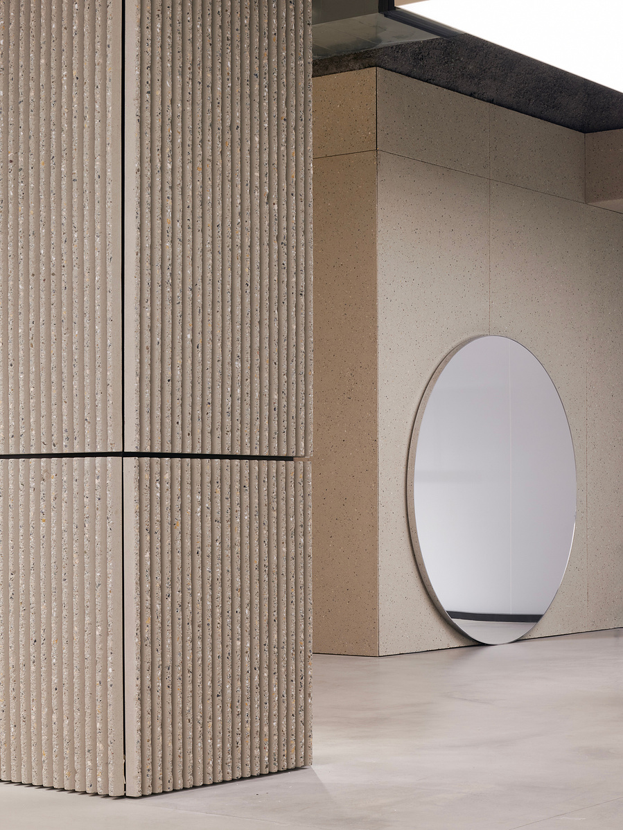 Saint Laurent YSL latest flagship retail location in Toronto Ontario. 110 Bloor Street West is the largest Saint Laurent retail location in Canada. Minimal interior concrete and marble. Photographed by Canadian architecture photographer adrian ozimek