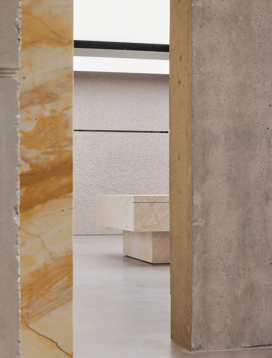 Saint Laurent YSL latest flagship retail location in Toronto Ontario. 110 Bloor Street West is the largest Saint Laurent retail location in Canada. Minimal interior concrete and marble. Photographed by Canadian architecture photographer adrian ozimek