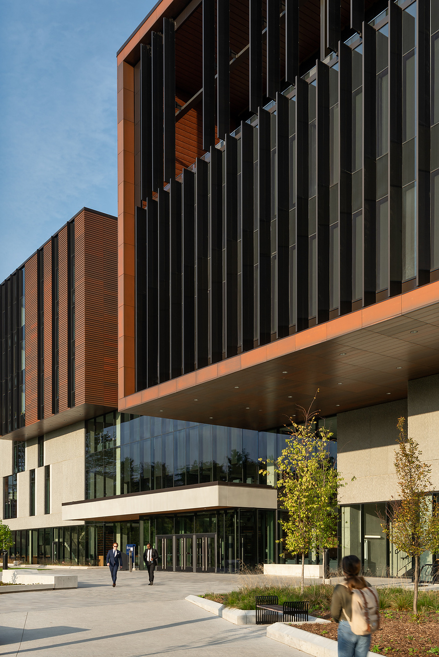 Perkins and Will University of Toronto Mississauga Campus Building. Photographed by Adrian Ozimek, Canada Toronto architectural and Interiors photographer. Maanjiwe nendamowinan The building has a LEED Silver designation,Canadian architect photgorapher