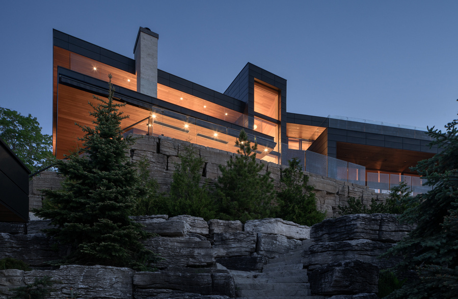 Muskoka Custom residence modern contemporary architecture in Tobermory Ontario Canada. Adrian Ozimek Canadian architectural and interior photographer captures the beauty of this luxury residence
