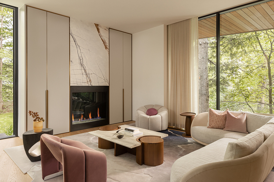 Toronto Custom Residence architecture photographer captures twilight soht of luxury home in Toronto designed by BA Collective architects based in LA California. Adrian Ozimek toronto architecture and interior design photographer