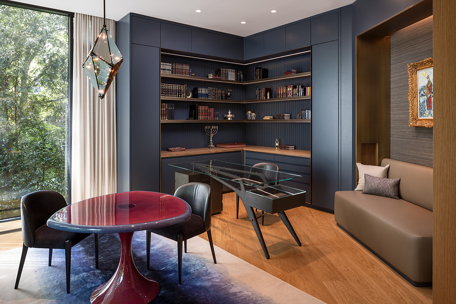 Toronto Custom Residence architecture photographer captures twilight soht of luxury home in Toronto designed by BA Collective architects based in LA California. Adrian Ozimek toronto architecture and interior design photographer