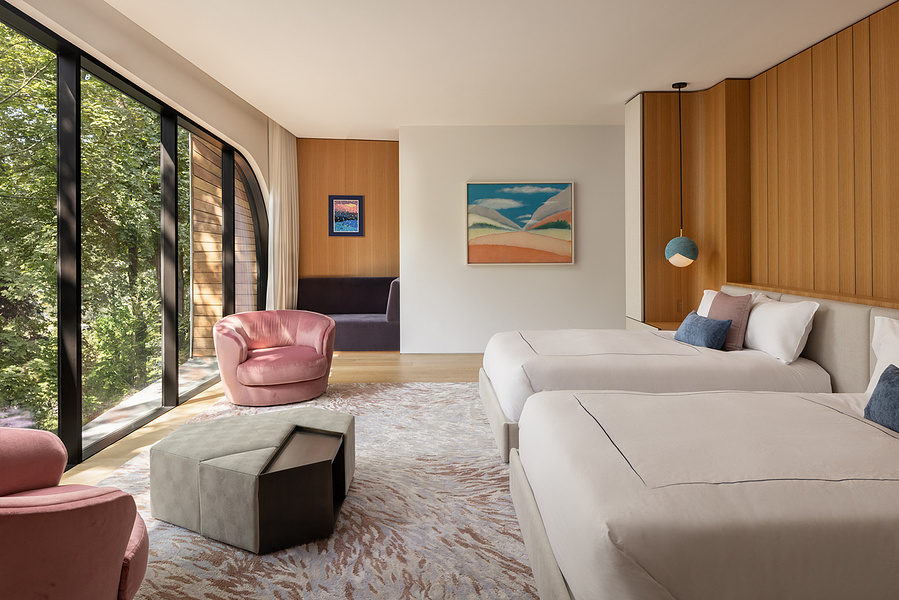 Toronto Custom Residence architecture photographer captures twilight soht of luxury home in Toronto designed by BA Collective architects based in LA California. Adrian Ozimek toronto architecture and interior design photographer Interior photograph living