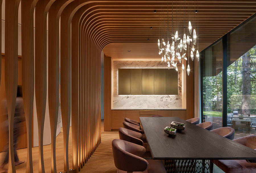 Toronto Custom Residence architecture photographer captures custom woodwork of luxury home in Toronto designed by BA Collective architects based in LA California. Adrian Ozimek toronto architecture and interior design photographer