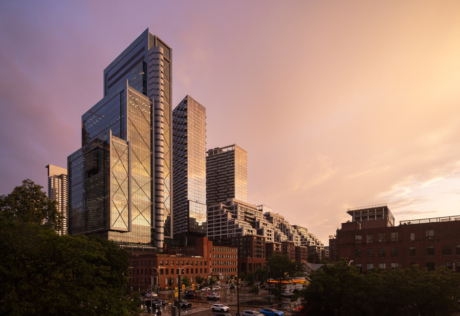 Toronto architecture photographer, The Well photography. The Well Toronto condominiums offer 2 distinct living opportunities; urban living along Front Street and boutique signature living along Wellington Street. 