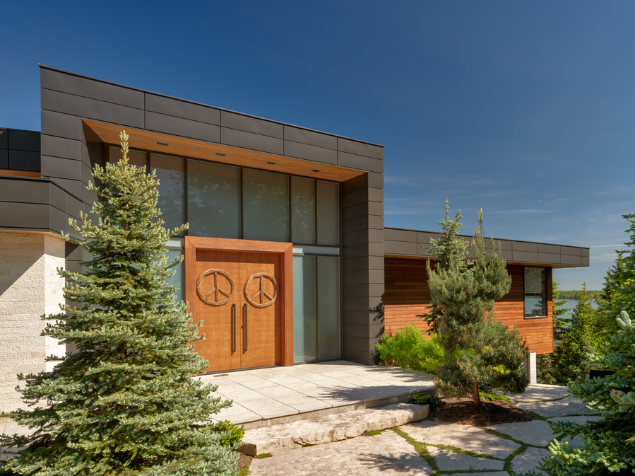 Muskoka Custom residence modern contemporary architecture in Tobermory Ontario Canada. Adrian Ozimek Canadian architectural and interior photographer captures the beauty of this luxury residence