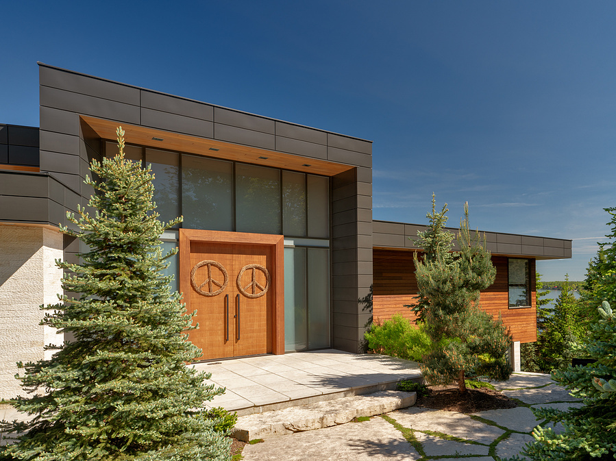 Muskoka Custom residence modern contemporary architecture in Tobermory Ontario Canada. Adrian Ozimek Canadian architectural and interior photographer captures the beauty of this luxury residence