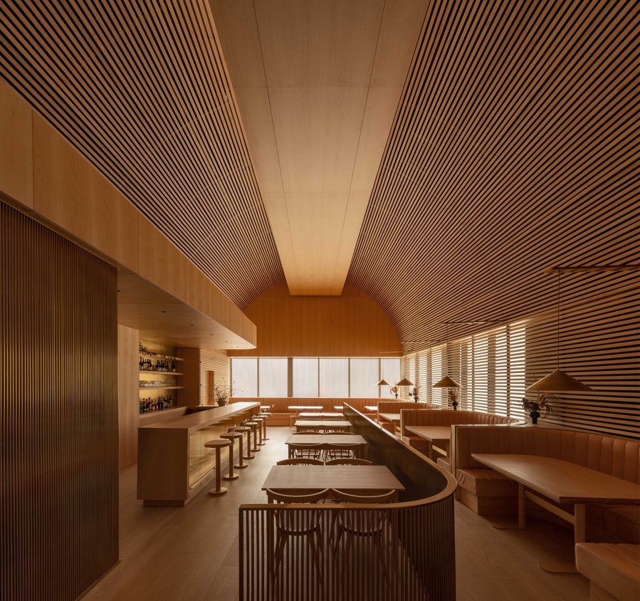 Toronto, Nova Scotia, Vancouver architectural and commercial photographer, Adrian Ozimek creates striking and professional architectural and interior photographs. Prime Seafood Palace Omar Gandhi Architects, restaurant Toronto