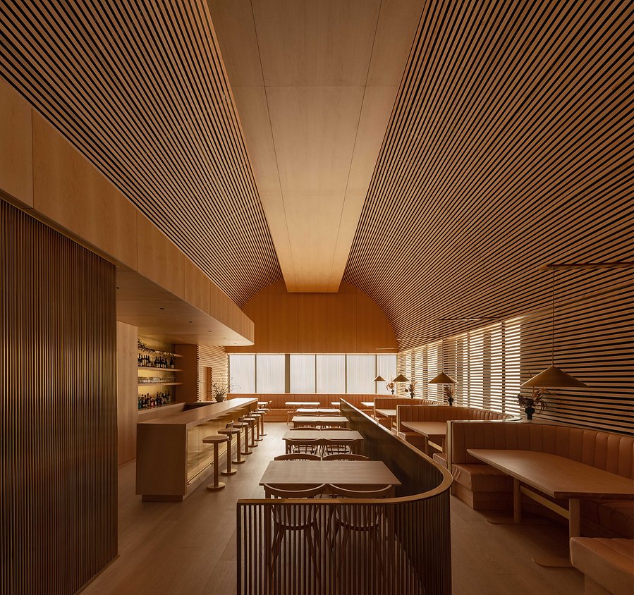 Toronto, Nova Scotia, Vancouver architectural and commercial photographer, Adrian Ozimek creates striking and professional architectural and interior photographs. Prime Seafood Palace Omar Gandhi Architects, restaurant Toronto