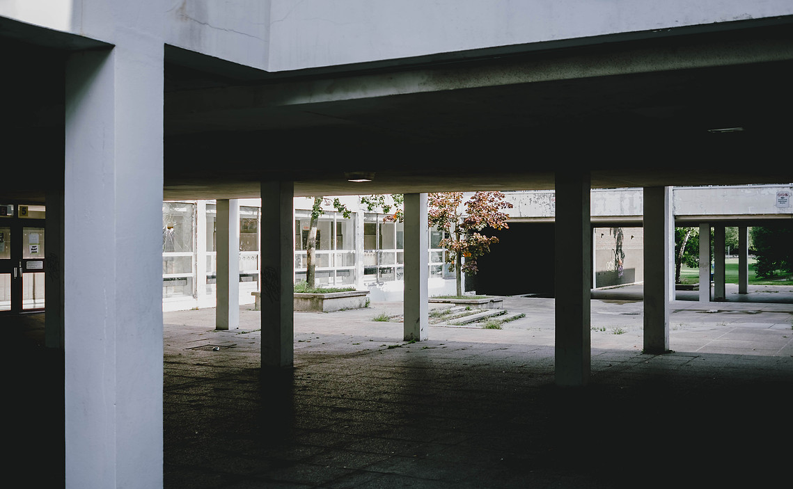 Urban exploration landscape in Toronto, Canada.