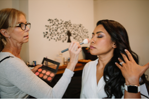 adelaide makeup artist at work