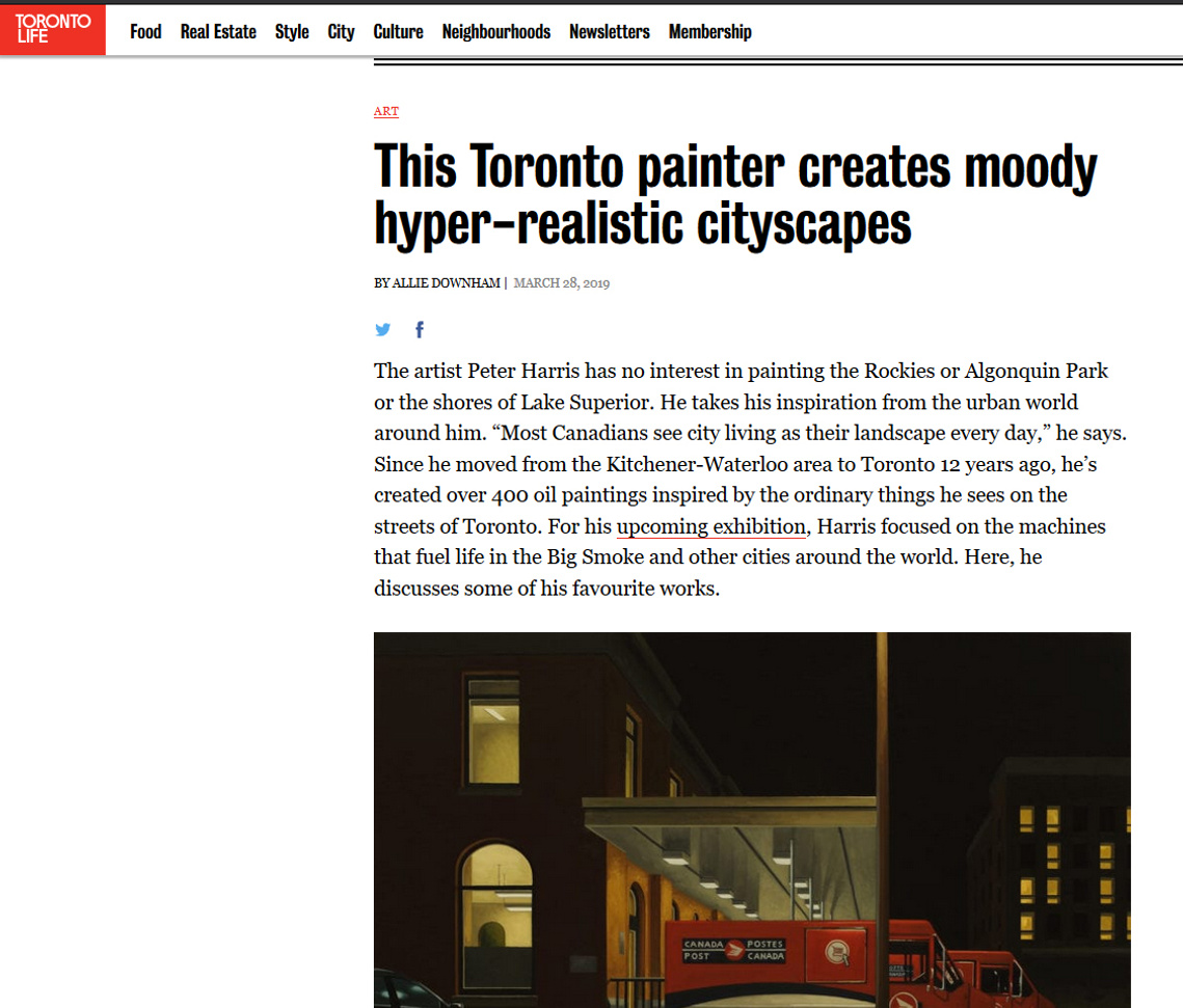 toronto life, mira godard gallery, peter harris