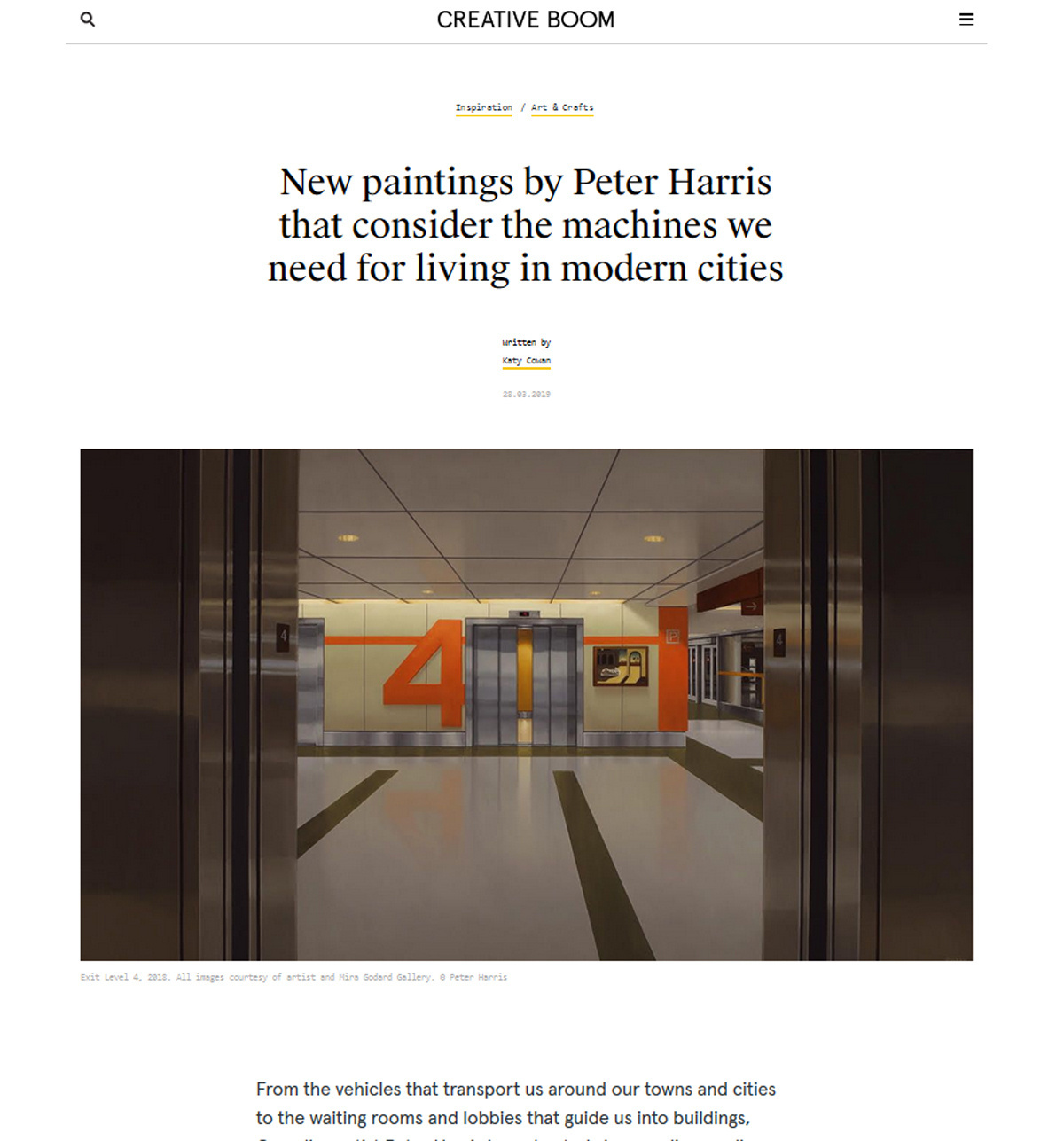creative boom, mira godard gallery, peter harris, machines for living
